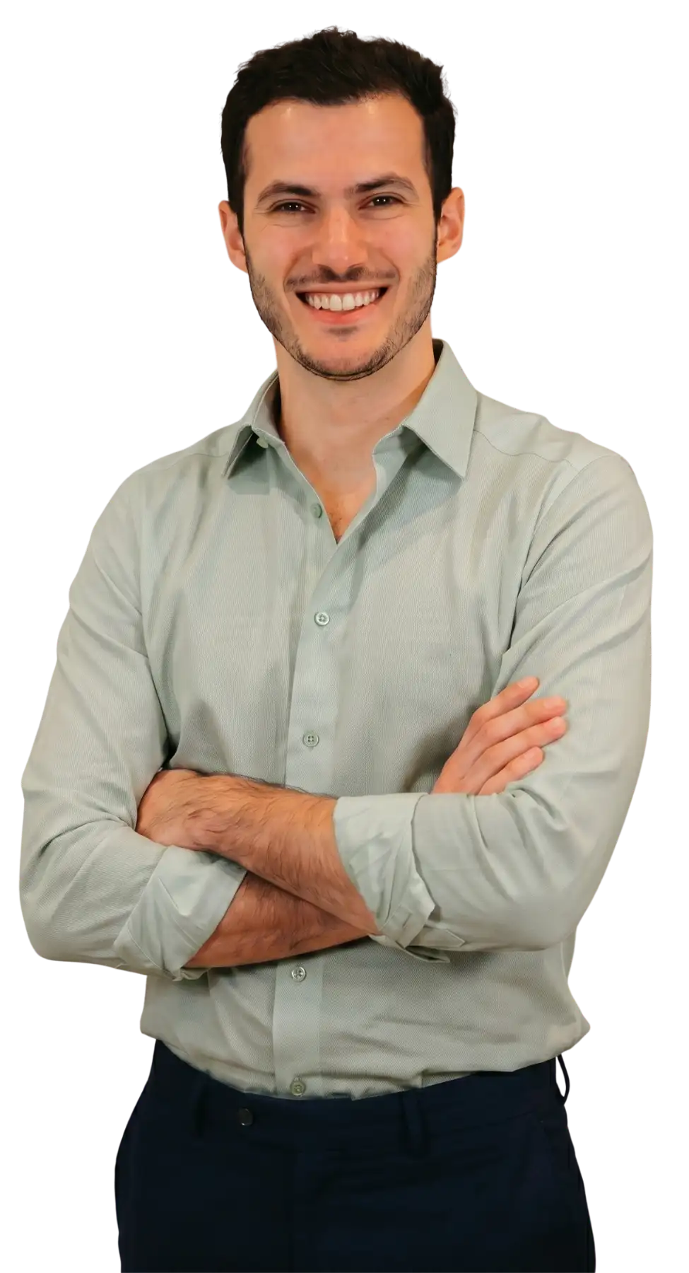 Foto Dr. Breno Camisa Verde Sobre Nos | Dr. Breno Paschoalin Trindade — Radiologista